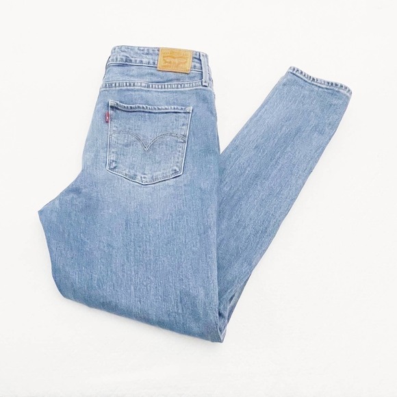 Levi's 721 High Rise Skinny Medium Wash Denim Jeans 32 - Picture 3 of 8